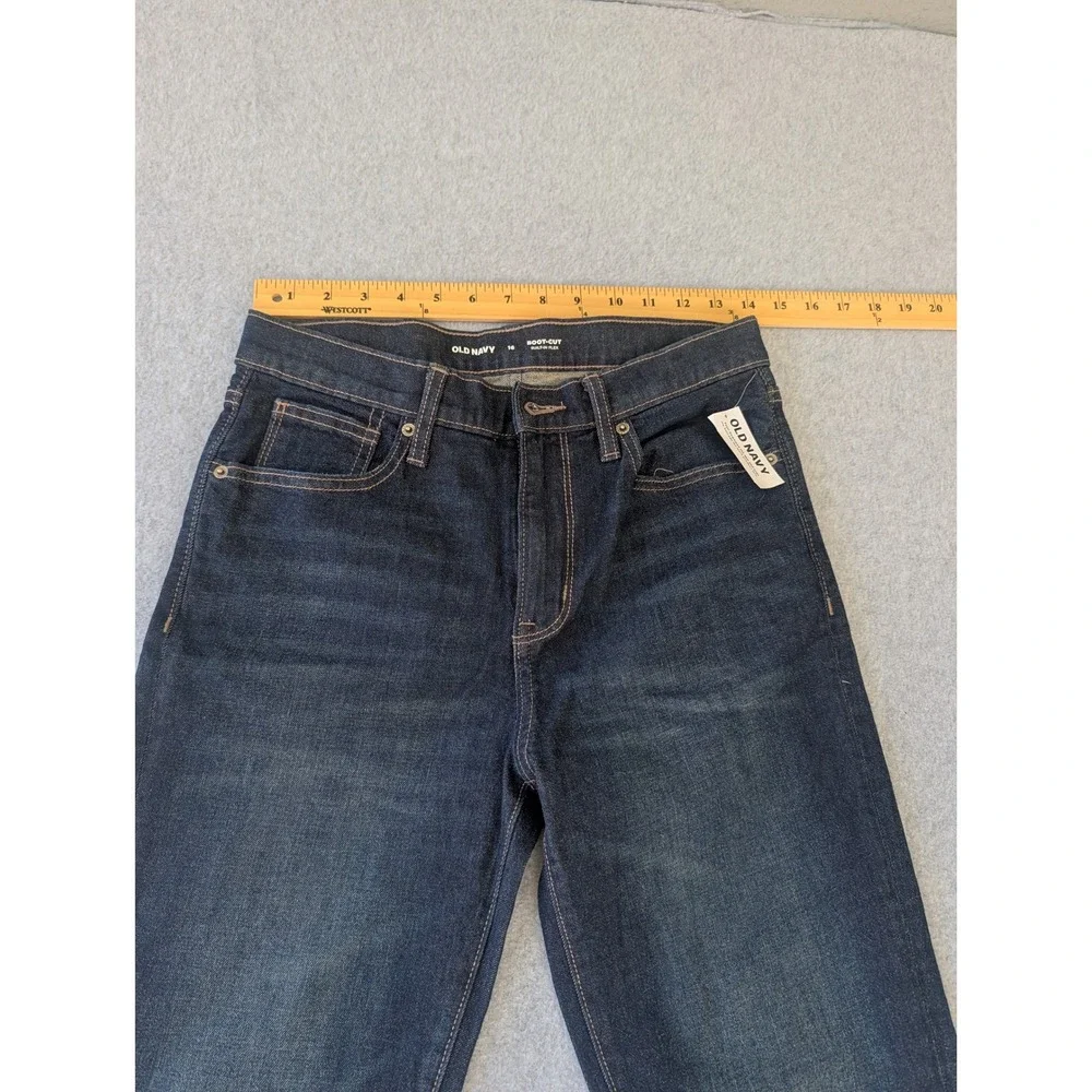 Old Navy Mens Built-In Flex Boot-Cut Jeans Dark Wash Size 16 1186 NWT